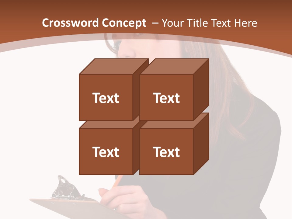 Pencil Professional Girl PowerPoint Template