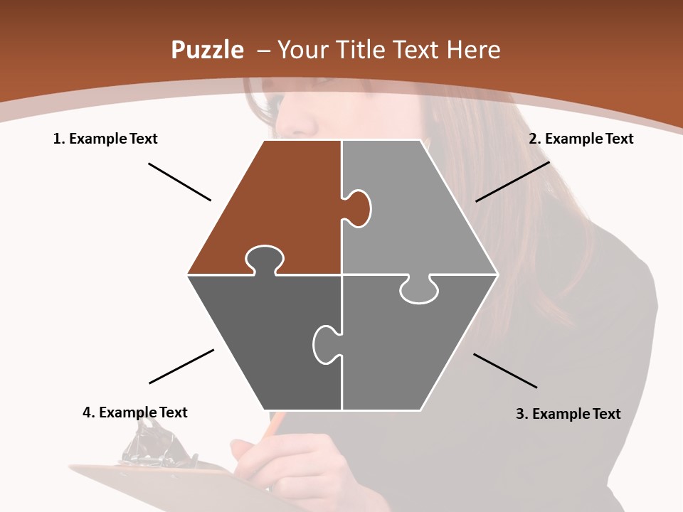 Pencil Professional Girl PowerPoint Template