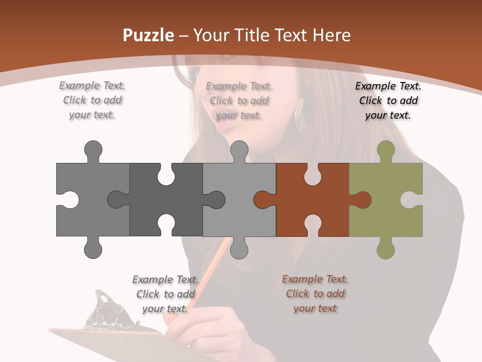 Pencil Professional Girl PowerPoint Template