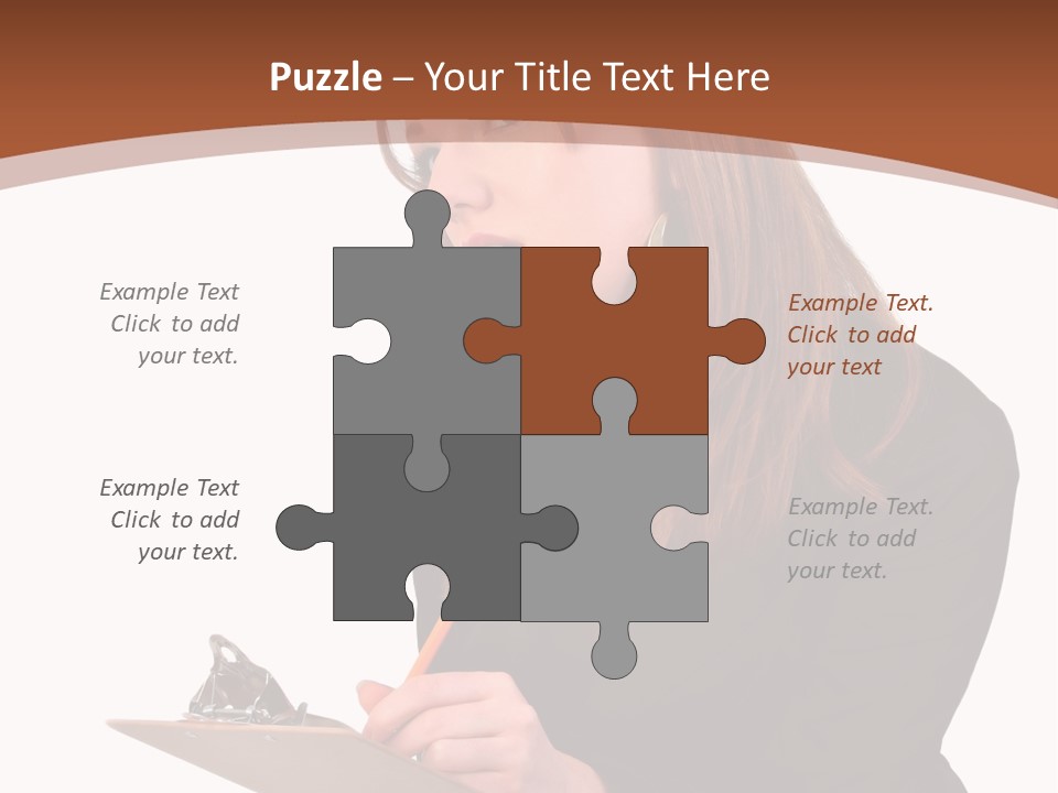 Pencil Professional Girl PowerPoint Template