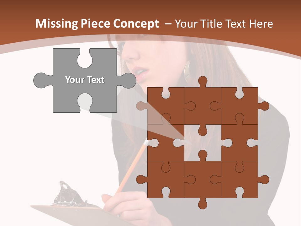 Pencil Professional Girl PowerPoint Template