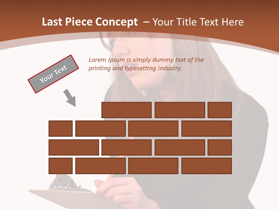 Pencil Professional Girl PowerPoint Template