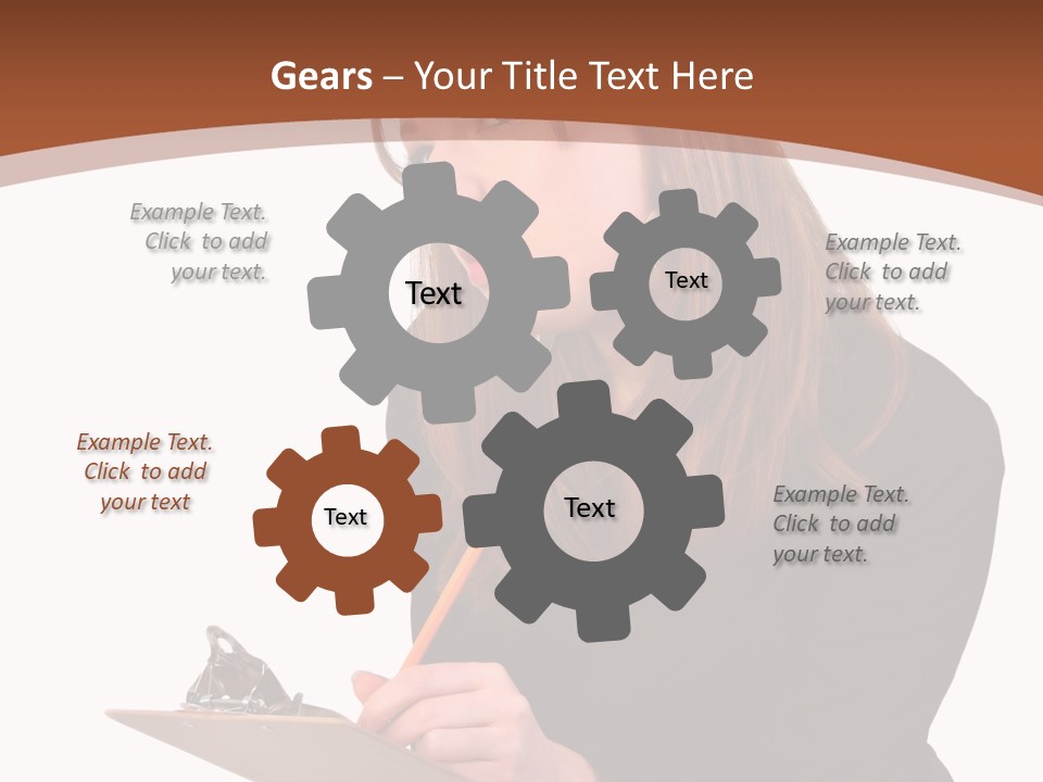 Pencil Professional Girl PowerPoint Template