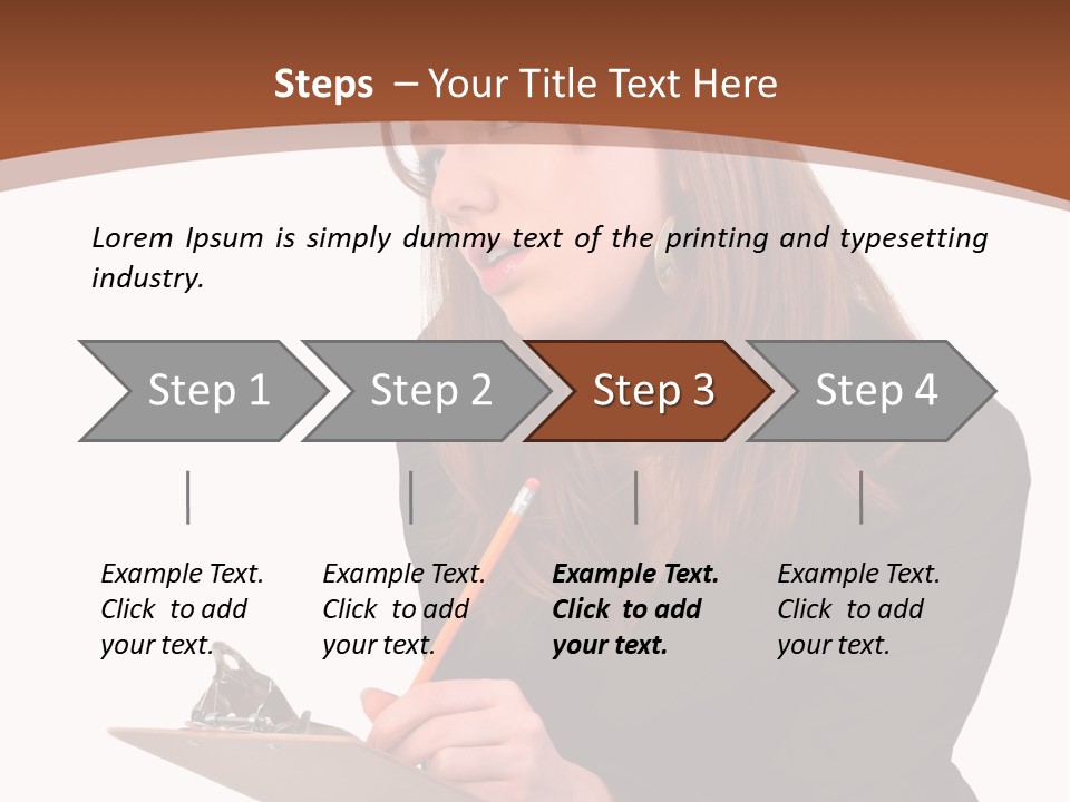 Pencil Professional Girl PowerPoint Template