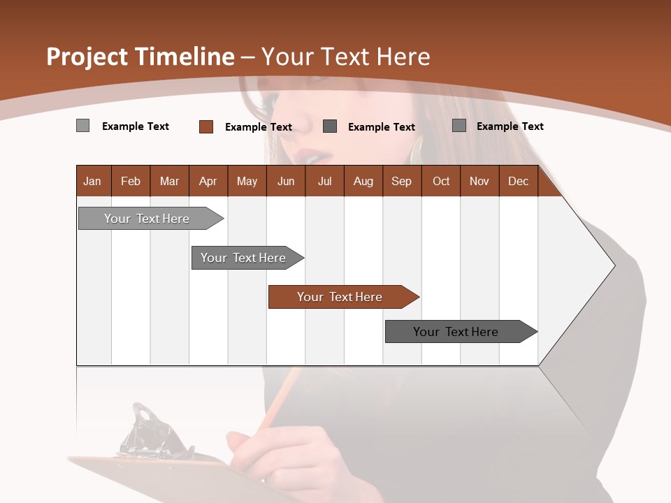 Pencil Professional Girl PowerPoint Template