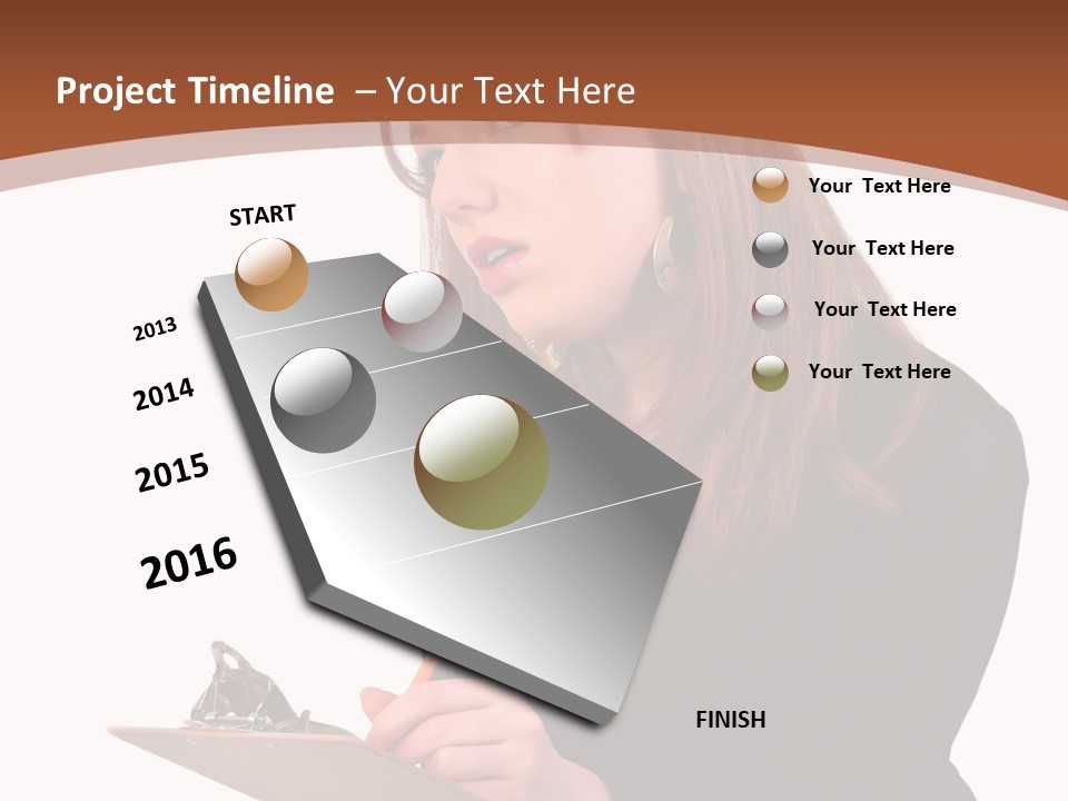 Pencil Professional Girl PowerPoint Template