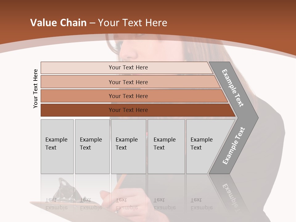 Pencil Professional Girl PowerPoint Template