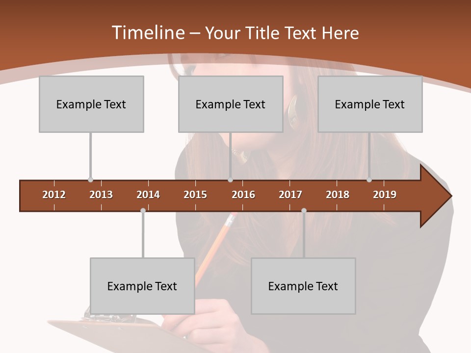 Pencil Professional Girl PowerPoint Template