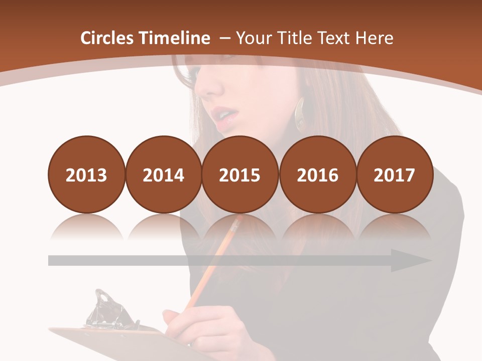 Pencil Professional Girl PowerPoint Template