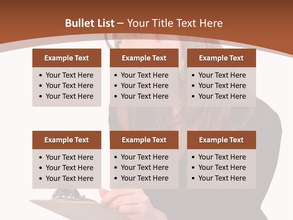 Pencil Professional Girl PowerPoint Template