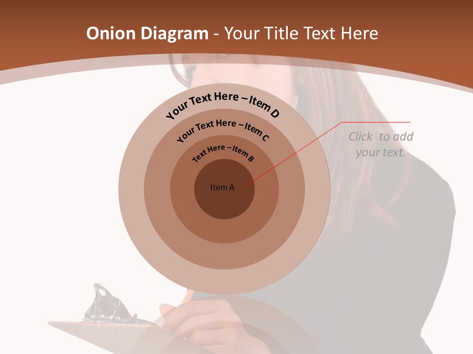 Pencil Professional Girl PowerPoint Template