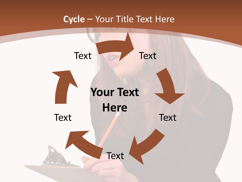 Pencil Professional Girl PowerPoint Template