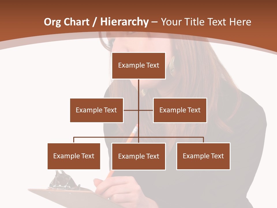 Pencil Professional Girl PowerPoint Template