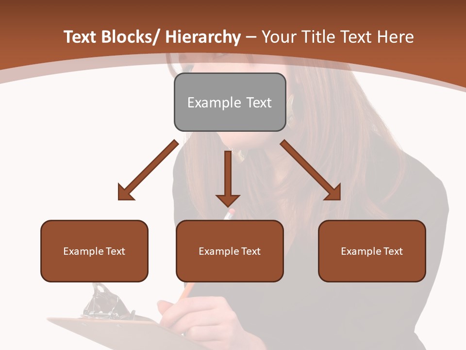 Pencil Professional Girl PowerPoint Template