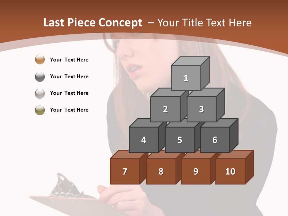 Pencil Professional Girl PowerPoint Template