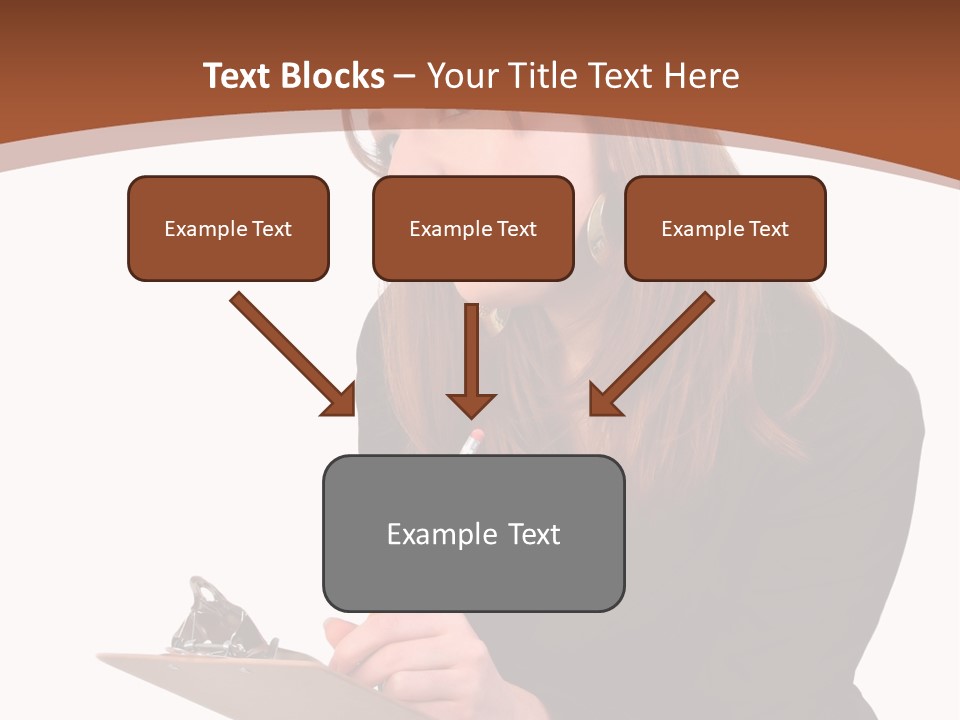 Pencil Professional Girl PowerPoint Template