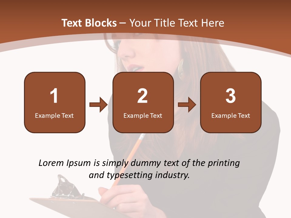 Pencil Professional Girl PowerPoint Template