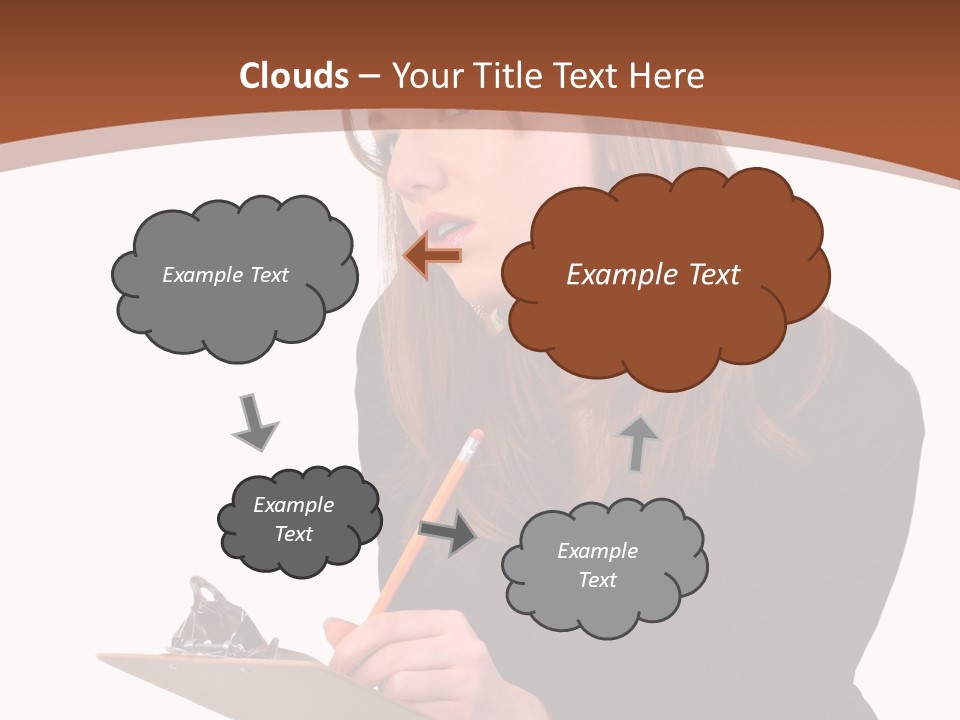 Pencil Professional Girl PowerPoint Template