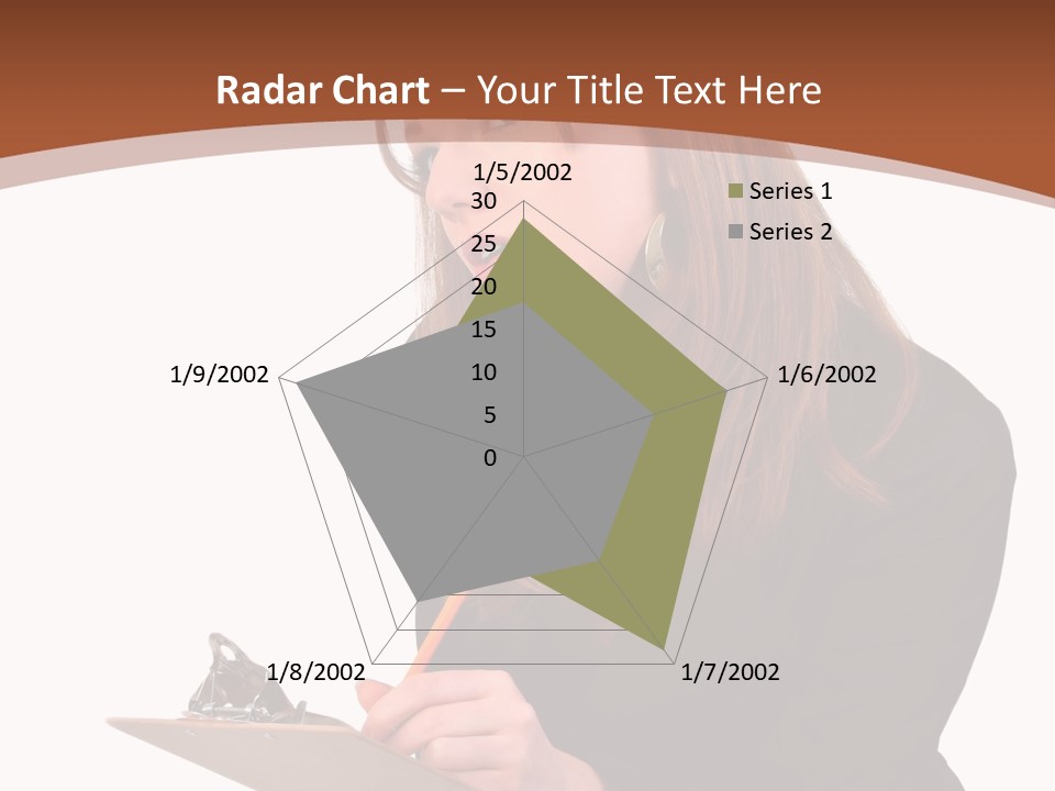 Pencil Professional Girl PowerPoint Template