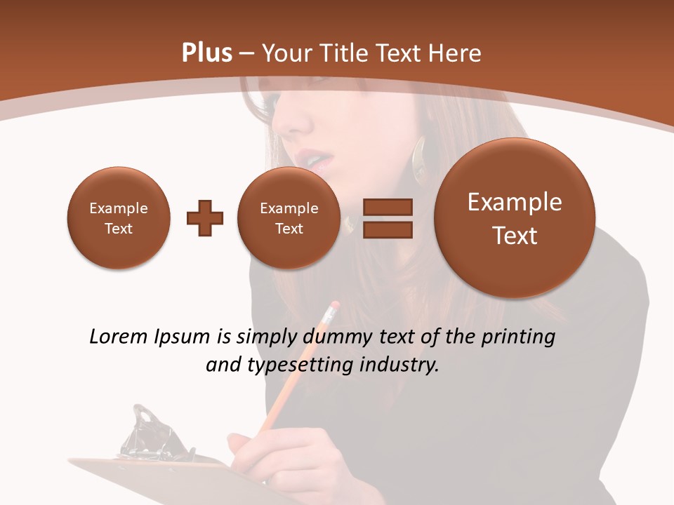 Pencil Professional Girl PowerPoint Template