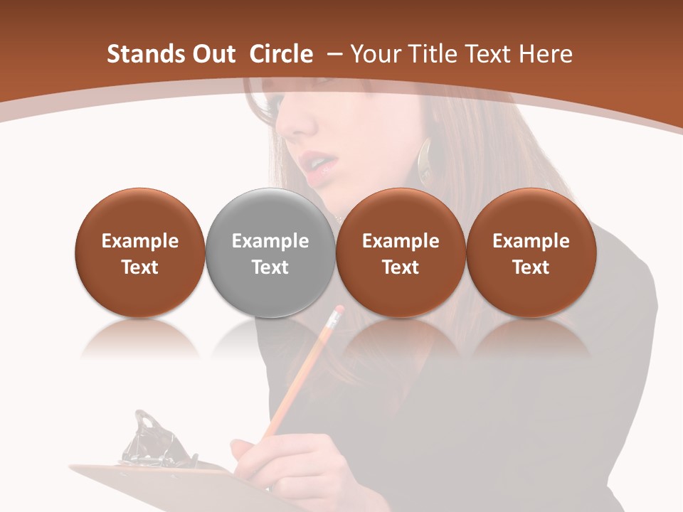 Pencil Professional Girl PowerPoint Template