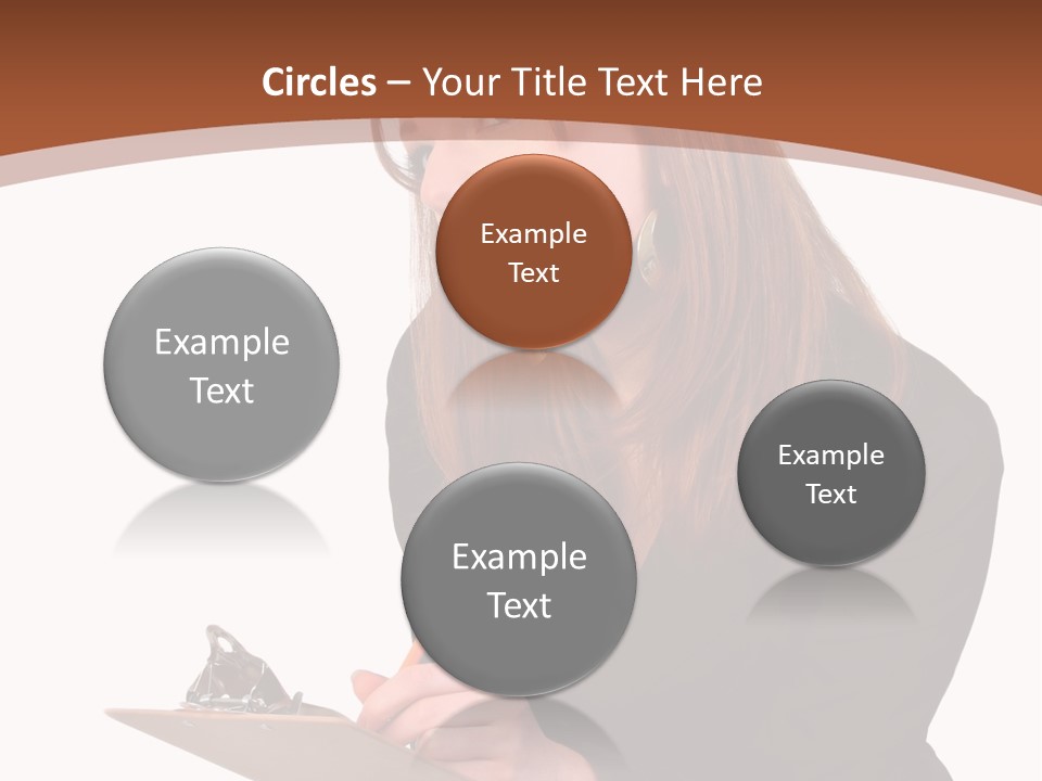 Pencil Professional Girl PowerPoint Template