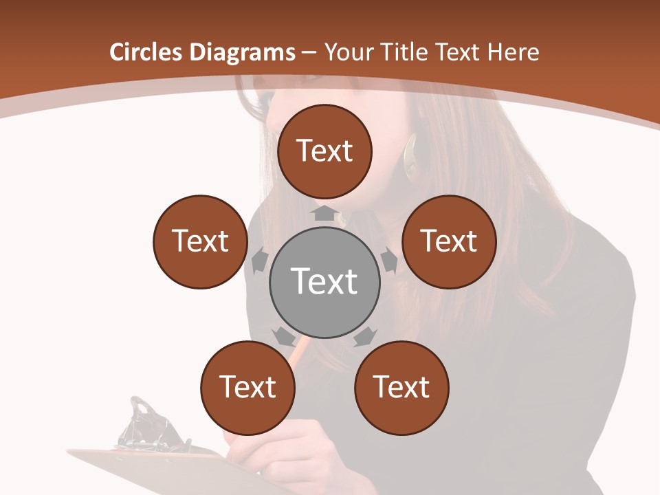 Pencil Professional Girl PowerPoint Template