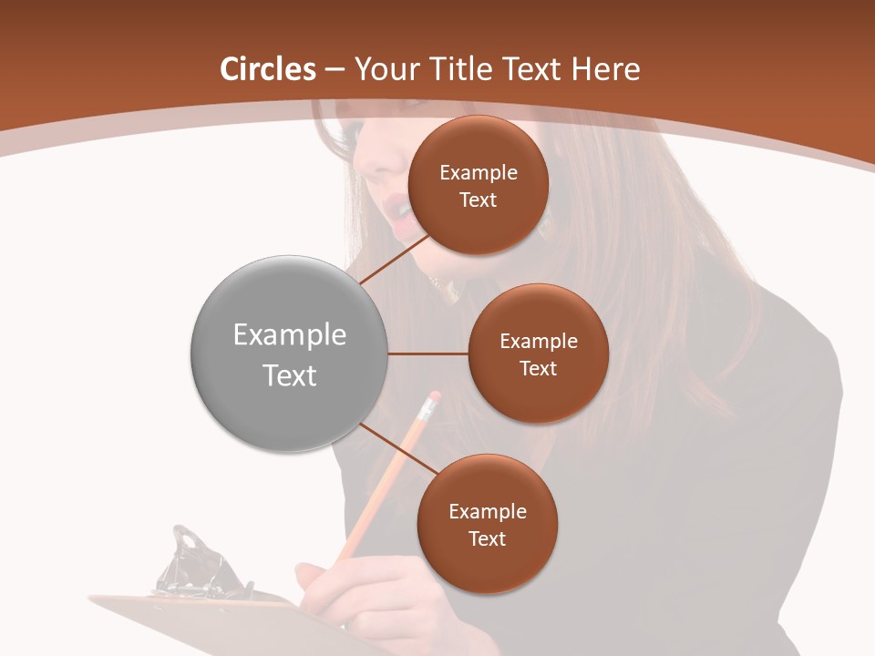 Pencil Professional Girl PowerPoint Template