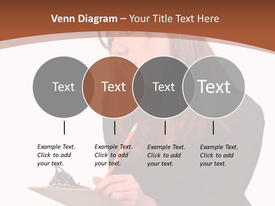 Pencil Professional Girl PowerPoint Template