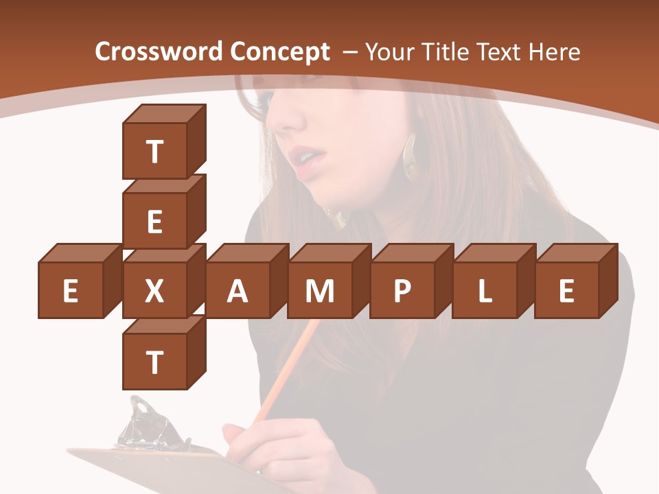 Pencil Professional Girl PowerPoint Template