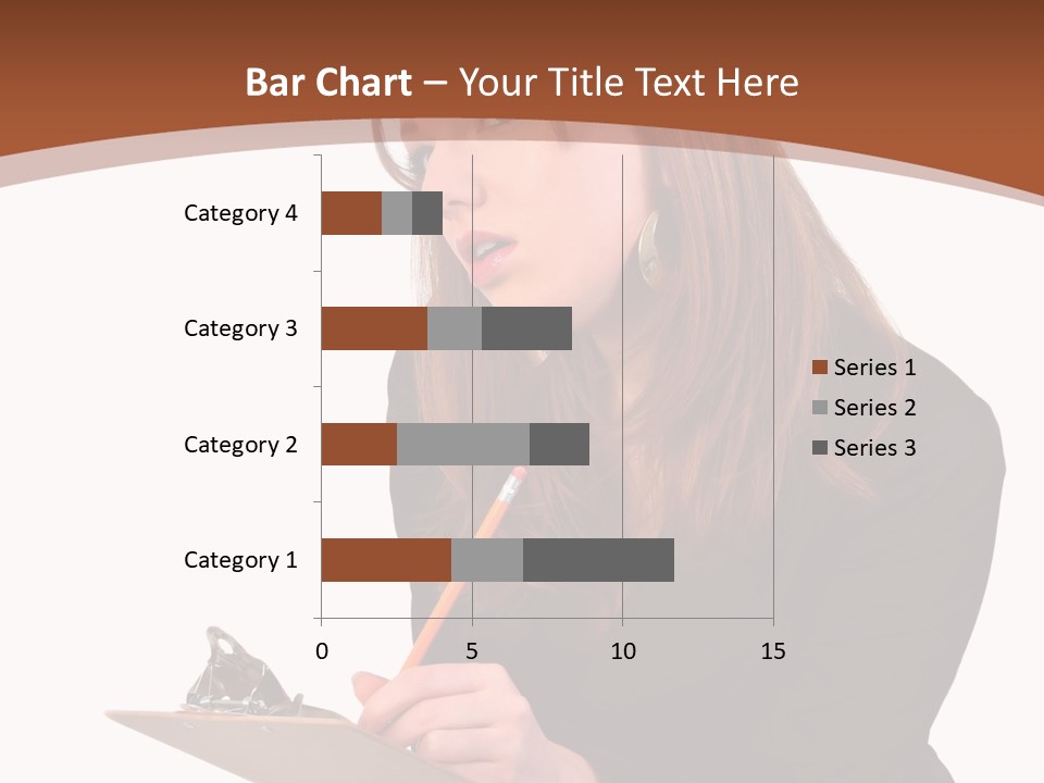 Pencil Professional Girl PowerPoint Template