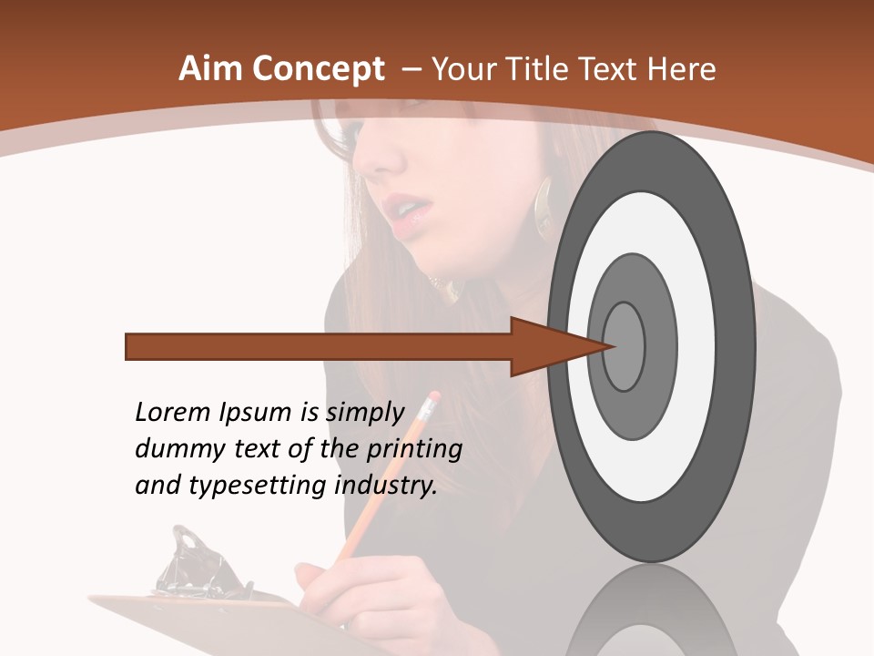 Pencil Professional Girl PowerPoint Template