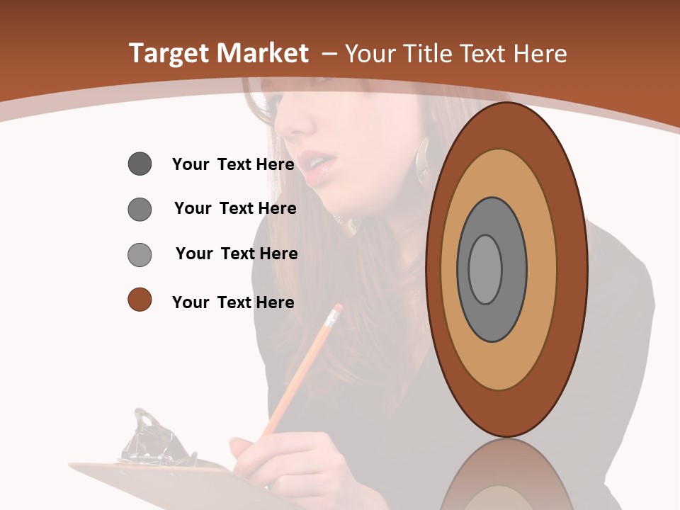 Pencil Professional Girl PowerPoint Template