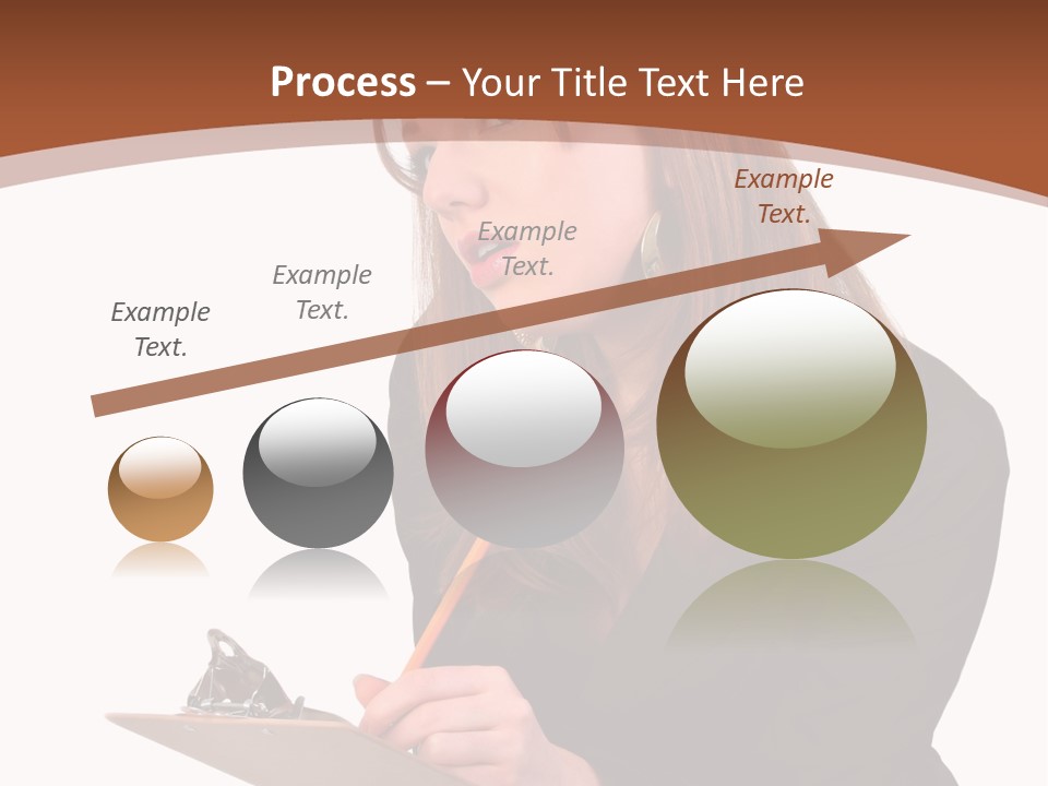 Pencil Professional Girl PowerPoint Template