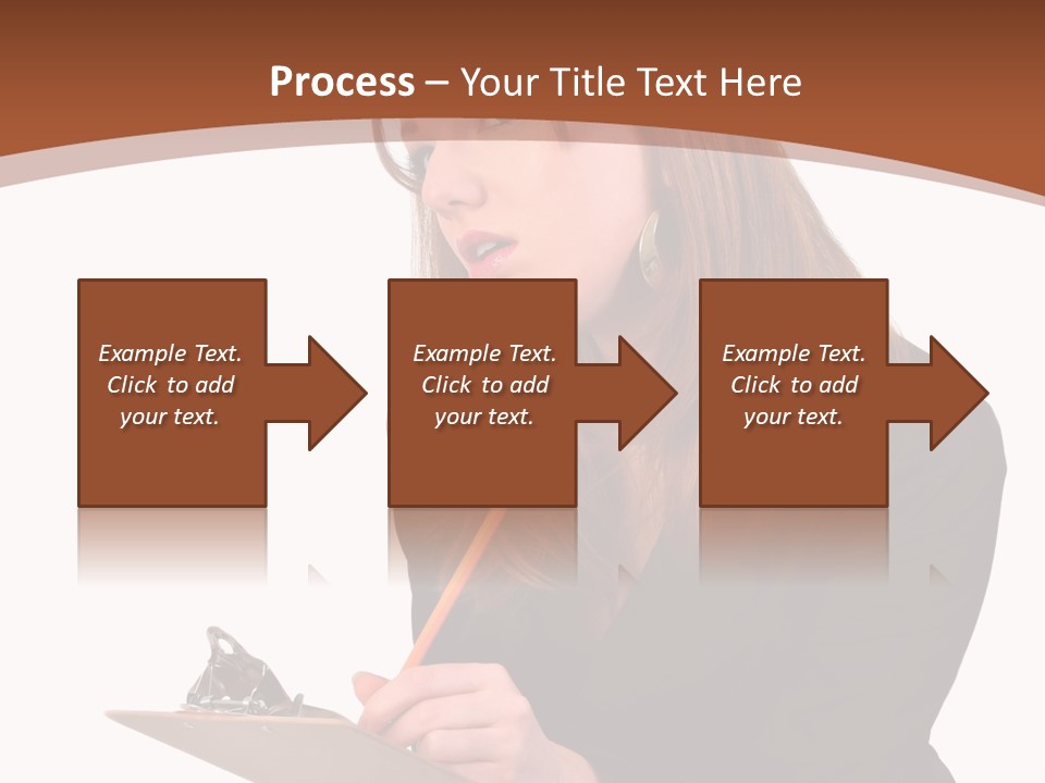 Pencil Professional Girl PowerPoint Template