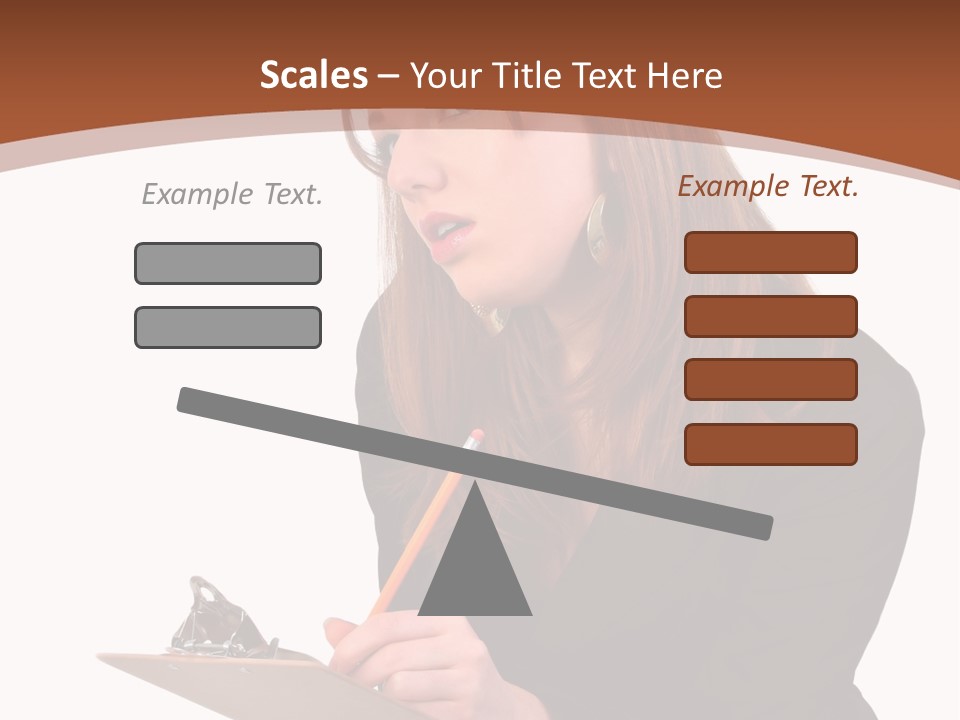 Pencil Professional Girl PowerPoint Template