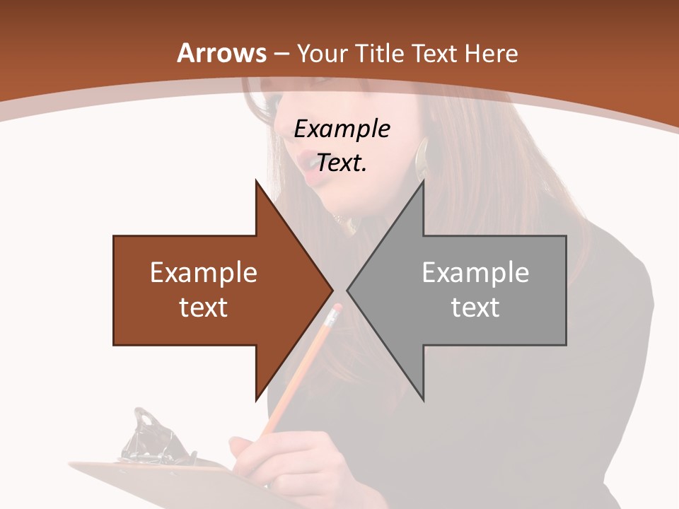 Pencil Professional Girl PowerPoint Template