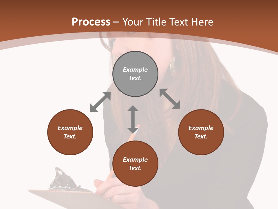 Pencil Professional Girl PowerPoint Template