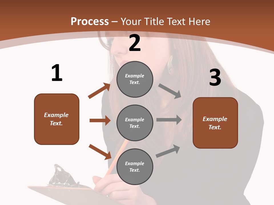 Pencil Professional Girl PowerPoint Template