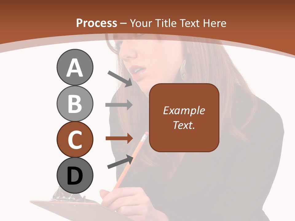 Pencil Professional Girl PowerPoint Template