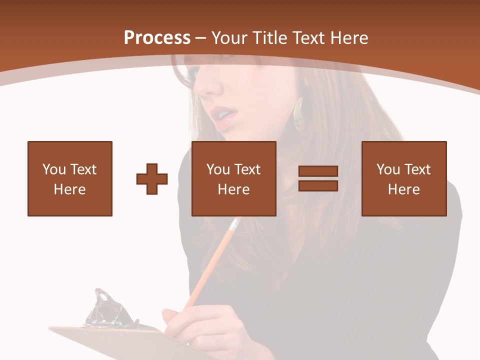 Pencil Professional Girl PowerPoint Template
