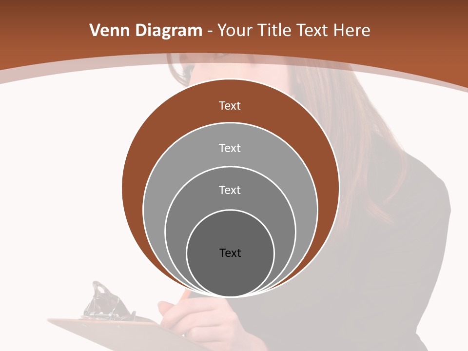 Pencil Professional Girl PowerPoint Template