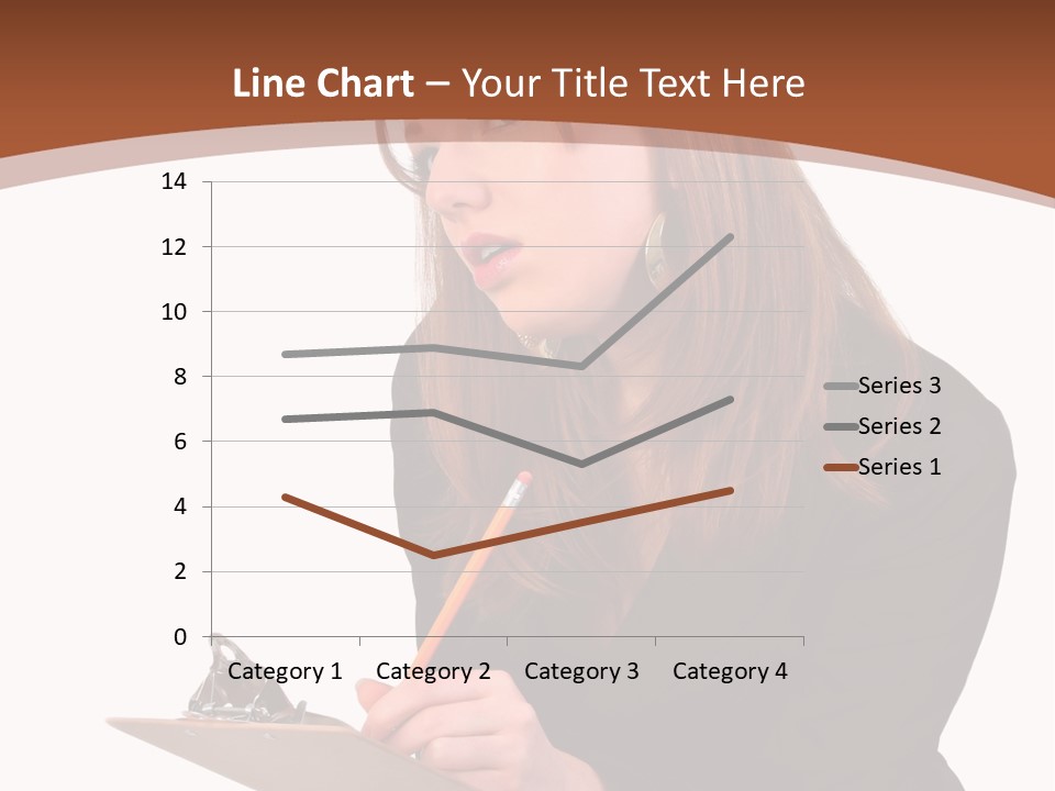 Pencil Professional Girl PowerPoint Template