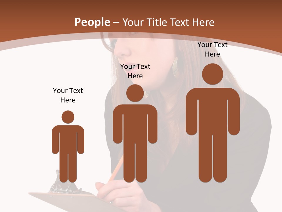 Pencil Professional Girl PowerPoint Template