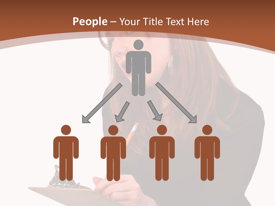 Pencil Professional Girl PowerPoint Template