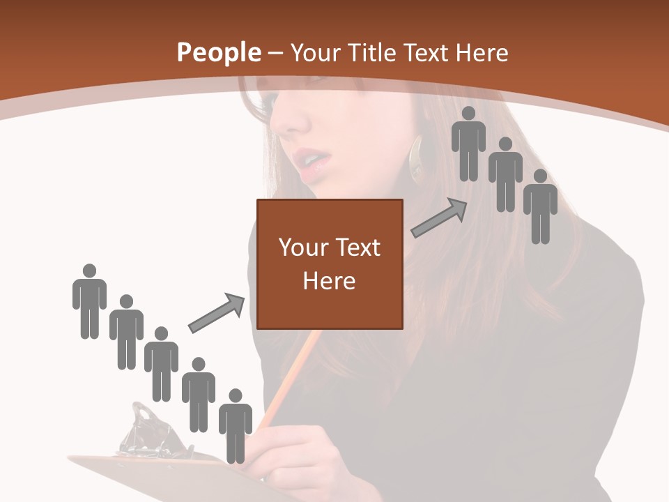 Pencil Professional Girl PowerPoint Template