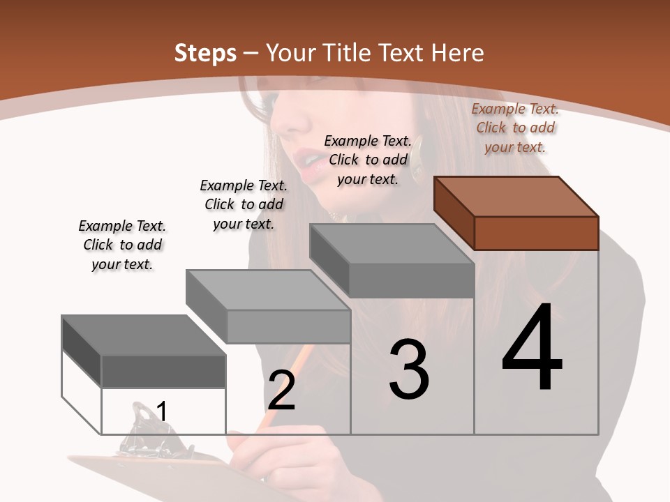 Pencil Professional Girl PowerPoint Template