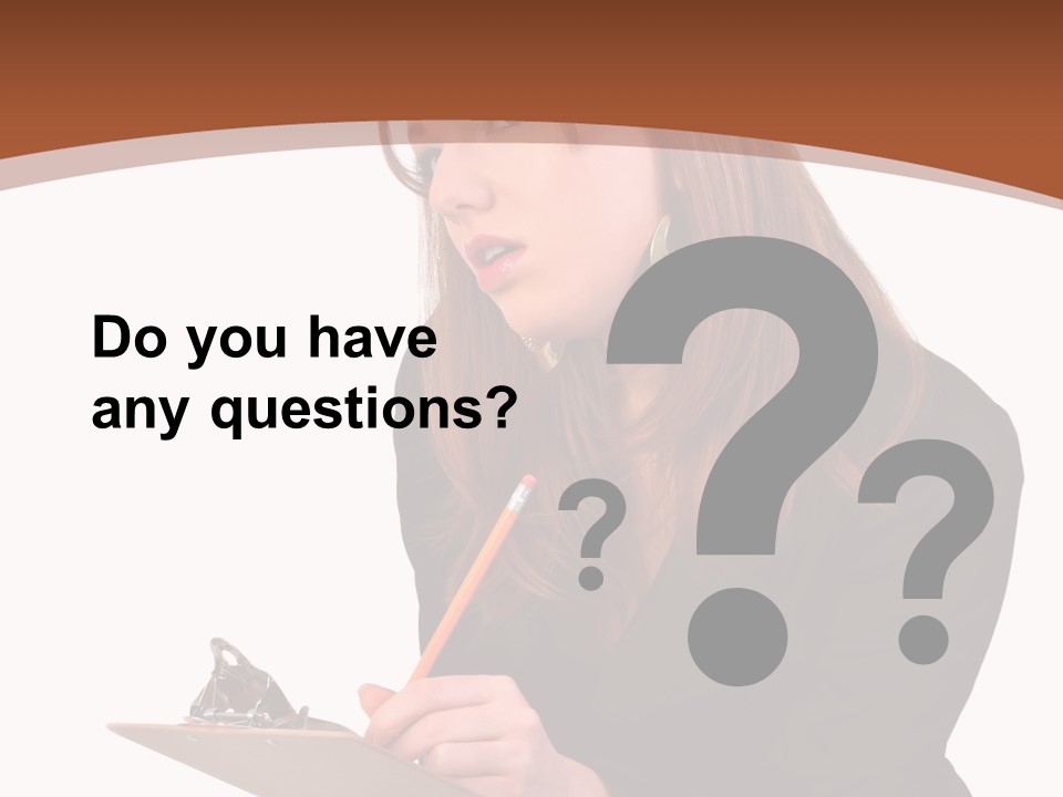 Pencil Professional Girl PowerPoint Template