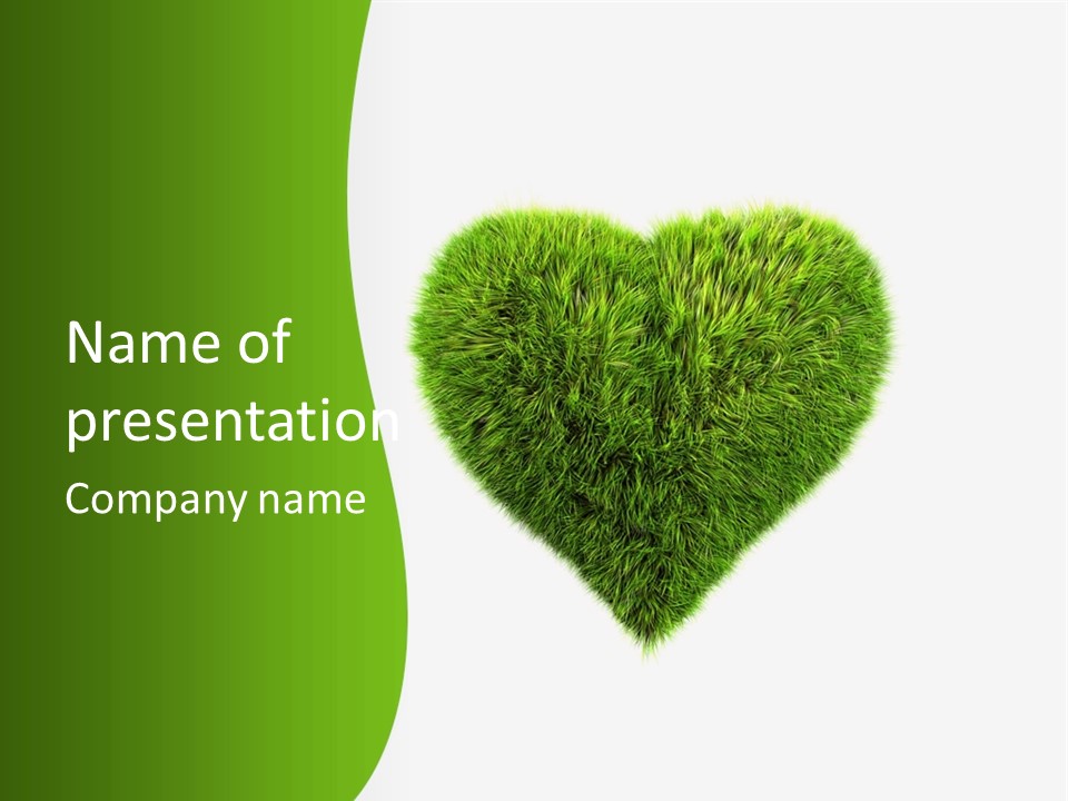 Romantic Green Grass PowerPoint Template