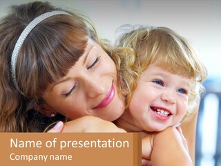 Young Attractive Little PowerPoint Template